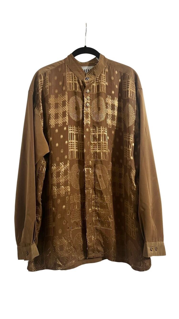 Vintage Regency Regal Victorian Pronti Collection by Phita Button Up Shirt Sz XL